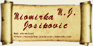 Miomirka Josipović vizit kartica